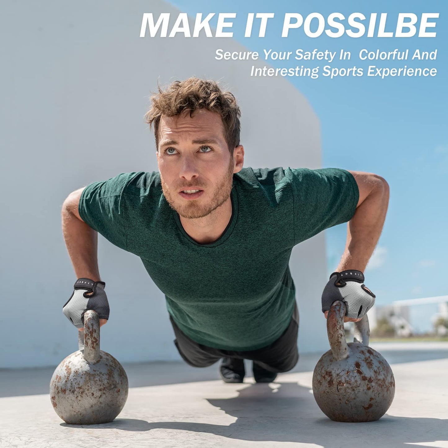 Freedom Workout Gloves - Fingerless Knuckle Weightlifting Gloves with Curved Open Back for Powerlifting and Gym Use for Both Men and Women