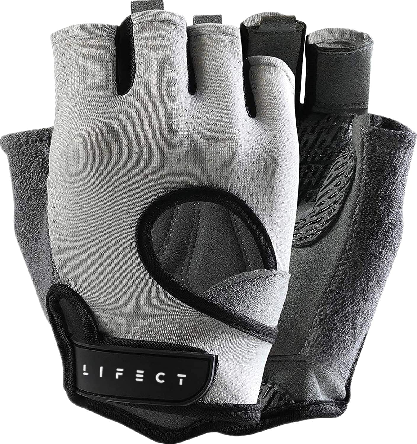 Freedom Workout Gloves - Fingerless Knuckle Weightlifting Gloves with Curved Open Back for Powerlifting and Gym Use for Both Men and Women